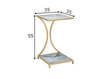 Sivupöytä Glam, 35x35x55 cm, kultainen väri hinta ja tiedot | Sohvapöydät | hobbyhall.fi