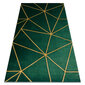 Matto Emerald 1013 Geometrinen, vihreä/kulta hinta ja tiedot | Isot matot | hobbyhall.fi