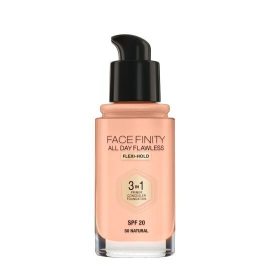 Max Factor - Meikkivoide. Facefinity All Day Flawless 3in1, SPF20, 30 ml hinta ja tiedot | Meikkivoiteet ja puuterit | hobbyhall.fi