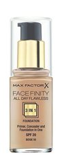 Max Factor Facefinity All Day Flawless 3in1 Foundation -meikkivoide, 30 ml, 55 Beige hinta ja tiedot | Meikkivoiteet ja puuterit | hobbyhall.fi