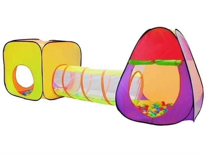 Lasten teltta Iglutunnelilla + pallot. hinta ja tiedot | Lasten leikkimökit ja -teltat | hobbyhall.fi