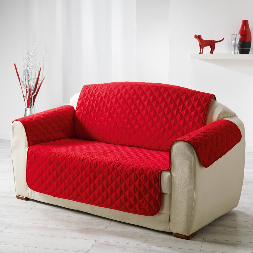 Douceur d'Intérieur Club -sohvan irtopäällinen, punainen, 223 x 179 cm hinta ja tiedot | Huonekalujen päälliset | hobbyhall.fi