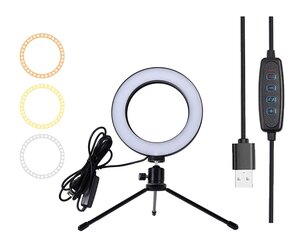 Selfie LED-valo + kolmijalka hinta ja tiedot | Perf Kamerat ja tarvikkeet | hobbyhall.fi