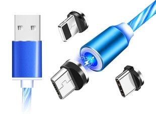 Magneettinen USB-kaapeli 3 in 1 hinta ja tiedot | Perf Puhelimet, älylaitteet ja kamerat | hobbyhall.fi