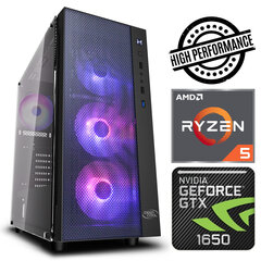 INTOP Ryzen 5 3600 8GB 240SSD M.2 NVME+1TB GTX1650 4GB no-OS hinta ja tiedot | Pöytätietokoneet | hobbyhall.fi