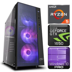 INTOP Ryzen 5 3600 8GB 240SSD M.2 NVME+1TB GTX1650 4GB WIN10Pro hinta ja tiedot | Pöytätietokoneet | hobbyhall.fi