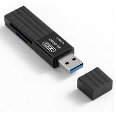 XO XO DK05B USB 3.0 -muistikortinlukija 2W1 (musta) hinta ja tiedot | XO Tietokoneet ja pelaaminen | hobbyhall.fi