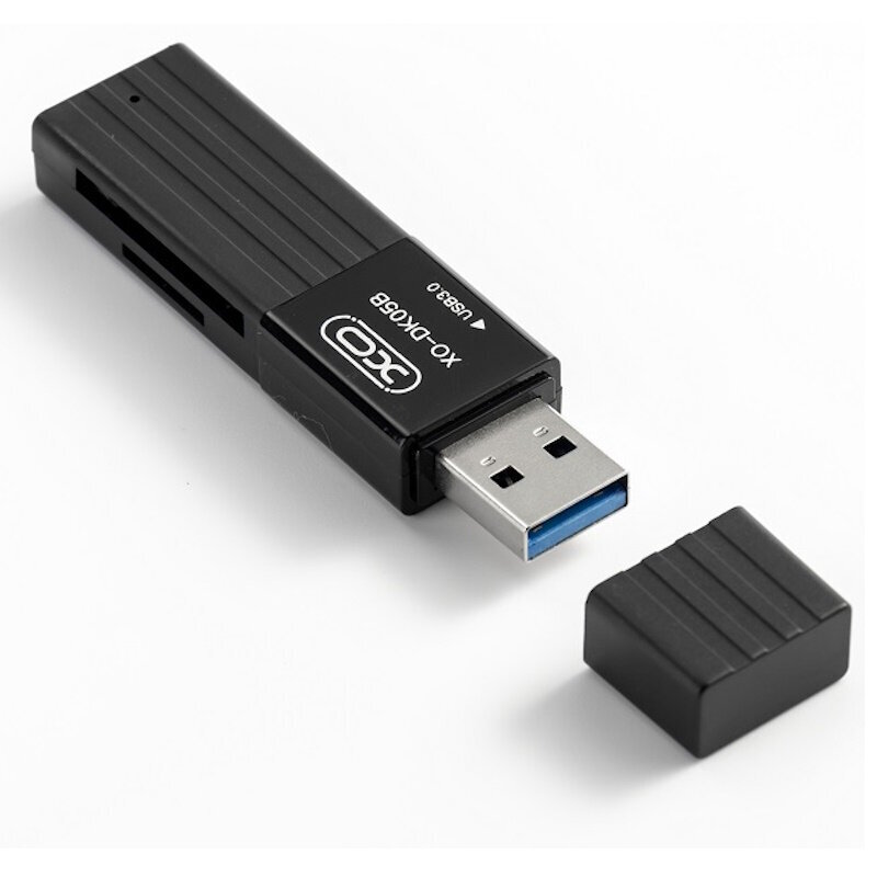 XO XO DK05B USB 3.0 -muistikortinlukija 2W1 (musta) hinta ja tiedot | Adapterit | hobbyhall.fi