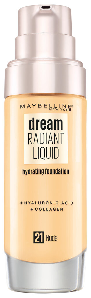 Maybelline Dream Satin Liquid SPF13, meikkivoide, 30 ml, 21 Nude hinta ja tiedot | Meikkivoiteet ja puuterit | hobbyhall.fi