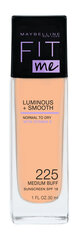 Maybelline Fit Me Luminous + Smooth -meikkivoide 225 Medium Buff, 30ml hinta ja tiedot | Meikkivoiteet ja puuterit | hobbyhall.fi