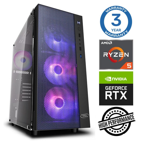 Intop Ryzen 5 5600X 16GB 240SSD M.2 NVME RTX4060Ti 8GB no-OS