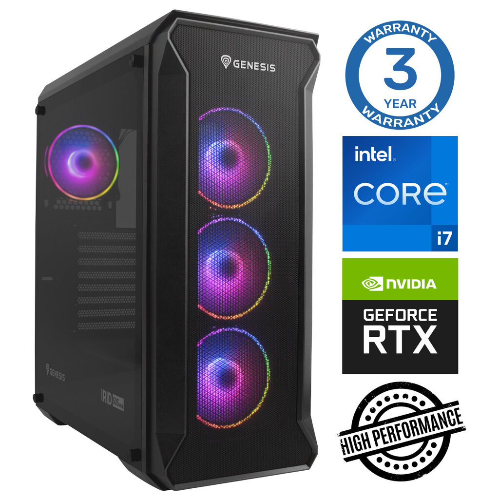 INTOP i7-12700F 16GB 250SSD M.2 NVME+2TB RTX4060Ti 8GB no-OS hinta ja tiedot | Pöytätietokoneet | hobbyhall.fi