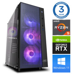 Intop Ryzen 5 3600 16GB 480SSD M.2 NVME RTX4060Ti 8GB WIN11Pro hinta ja tiedot | Pöytätietokoneet | hobbyhall.fi