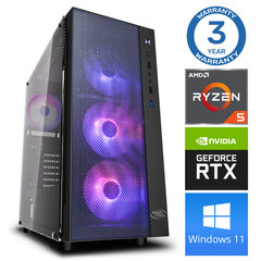Intop Ryzen 5 5600X 16GB 240SSD M.2 NVME+1TB RTX4060Ti 8GB WIN11Pro hinta ja tiedot | Pöytätietokoneet | hobbyhall.fi