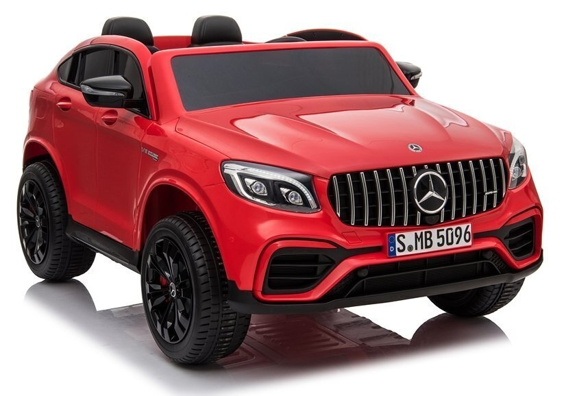 Mercedes GLC 63S lasten sähkökäyttöinen leikkiauto, lakatun punaisen värinen hinta ja tiedot | Lasten sähköautot | hobbyhall.fi