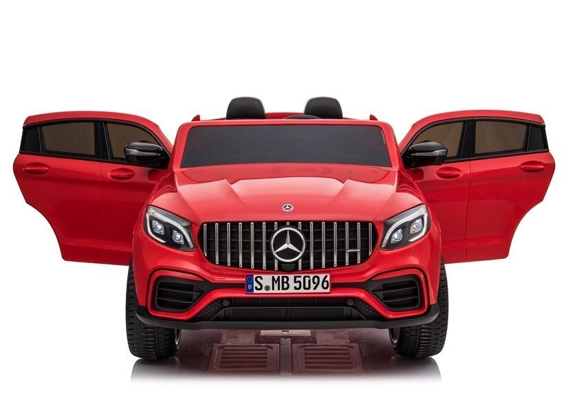 Mercedes GLC 63S lasten sähkökäyttöinen leikkiauto, lakatun punaisen värinen hinta ja tiedot | Lasten sähköautot | hobbyhall.fi