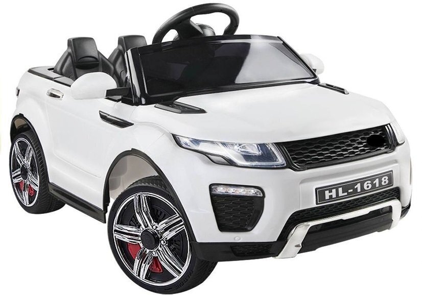 Lasten sähkökäyttöinen leikkiauto HL1618, valkoisen värinen hinta ja tiedot | Lasten sähköautot | hobbyhall.fi