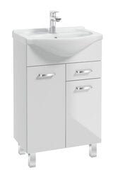 Defra MEA D55 207-D-05506 + 1521, valkoisen värinen Kylpyhuoneen alakaappi pesualtaalla hinta ja tiedot | Kylpyhuonekaapit | hobbyhall.fi