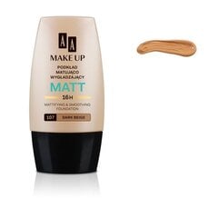 AA Make Up Matt Foundation meikkivoide 30 ml, 107 Dark Beige hinta ja tiedot | Oceanic S.A. Hajuvedet ja kosmetiikka | hobbyhall.fi