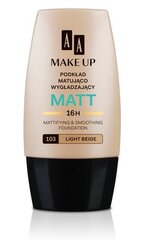 AA Make Up Matt Foundation meikkivoide 30 ml, 103 Light Beige hinta ja tiedot | Oceanic S.A. Hajuvedet ja kosmetiikka | hobbyhall.fi