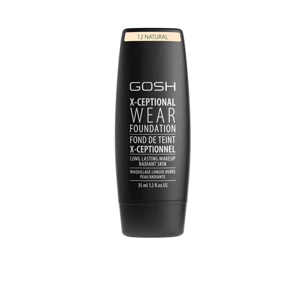 GOSH X-Ceptional Wear Make-up -meikkivoide, 35 ml, 12 Natural hinta ja tiedot | Meikkivoiteet ja puuterit | hobbyhall.fi