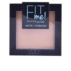 Maybelline Fit Me Matte Poreless Pressed Powder puuteri 9 g, 220 Natural Beige hinta ja tiedot | Meikkivoiteet ja puuterit | hobbyhall.fi