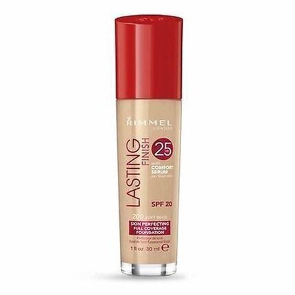 Rimmel London Lasting Finish 25H meikkituote 30 ml, 200 Soft Beige hinta ja tiedot | Meikkivoiteet ja puuterit | hobbyhall.fi