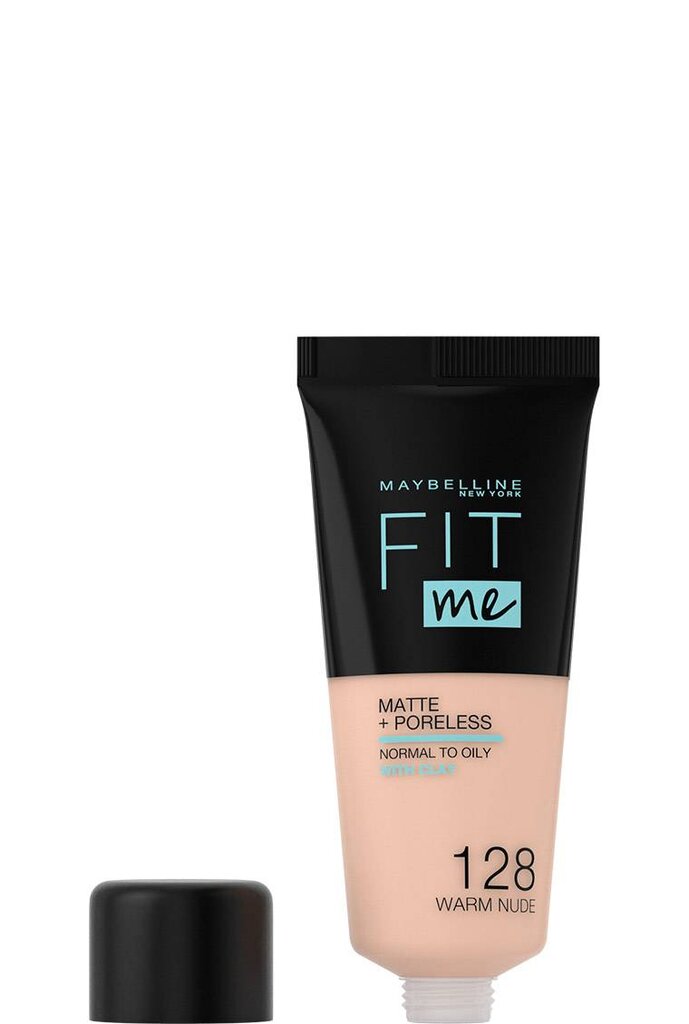 Maybelline FIT ME Matta meikkivoide 128 Warm nude, 30ml hinta ja tiedot | Meikkivoiteet ja puuterit | hobbyhall.fi