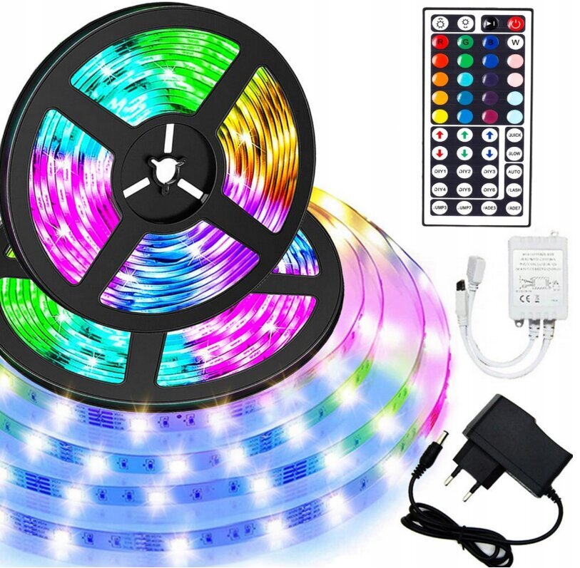 RGB Led nauha 5050 kaukosäätimellä hinta ja tiedot | LED-valonauhat | hobbyhall.fi