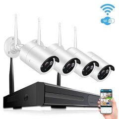 2MPx4 WiFi IP-kamera CCTV Kit hinta ja tiedot | Valvontakamerat | hobbyhall.fi