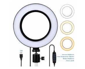 Sormuksen muotoinen LED-lamppu, lamppu, Renkaan muotoinen Led Ring-valo tai teline jalustalla 210 cm, puhelinteline tai ohjauspaneeli hinta ja tiedot | Valokuvaustarvikkeet | hobbyhall.fi