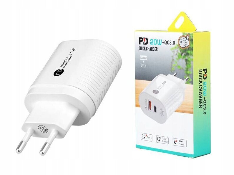 Pikalaturi PD Quick Charge + QC3.0 laturi 20W hinta ja tiedot | Puhelimen laturit | hobbyhall.fi