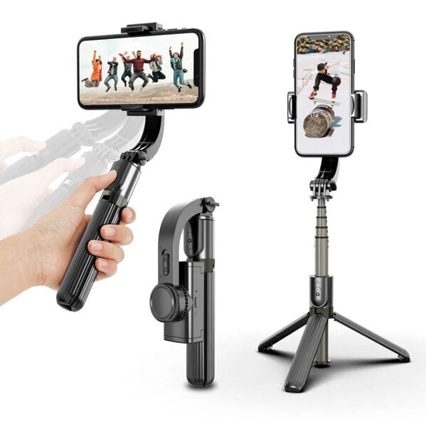 Selfie Stick Selfie Stick -jalusta Gimbal Stabilizer L08, jossa akselin stabilointi ja Bluetooth-kaukosäädin