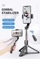 Selfie Stick Selfie Stick -jalusta Gimbal Stabilizer L08, jossa akselin stabilointi ja Bluetooth-kaukosäädin hinta ja tiedot | Selfie-tikut ja -telineet | hobbyhall.fi