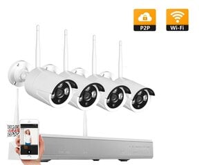 WiFi CCTV-kamerajärjestelmäsarja, setti UKC 3340KIT, 4 kanavaa hinta ja tiedot | Valvontakamerat | hobbyhall.fi