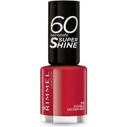 Rimmel London 60 Seconds Super Shine kynsilakka 8 ml, 310 Double Decker Red hinta ja tiedot | Kynsilakat ja kynsienhoitotuotteet | hobbyhall.fi