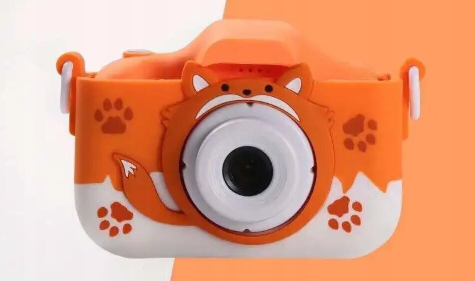 Orange Fox Lasten digikamera lisäkameralla hinta ja tiedot | Kehittävät lelut | hobbyhall.fi