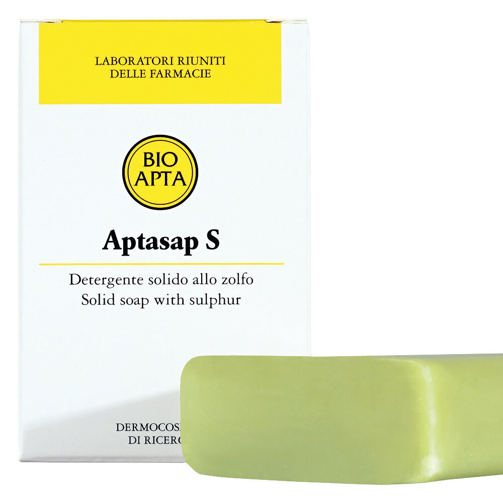 Puhdistava, rikkipitoinen saippua kasvojen iholle, Bioapta Aptasap S, 100 g hinta ja tiedot | Kasvojen puhdistusaineet | hobbyhall.fi