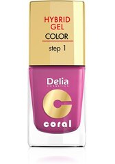 Geelikynsilakka Delia Cosmetics Coral Hybrid Step1 11 ml, 21 Fuchsia hinta ja tiedot | Kynsilakat ja kynsienhoitotuotteet | hobbyhall.fi