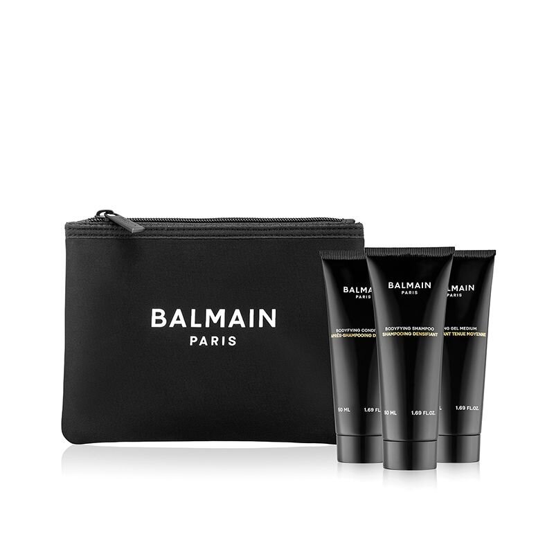 Balmain Travel Homme Gifet -sarja (shampoo, hoitoaine, hiukset beliers) hinta ja tiedot | Shampoot | hobbyhall.fi