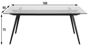 Ruokapöytä Monti, musta hinta ja tiedot | Ruokapöydät | hobbyhall.fi