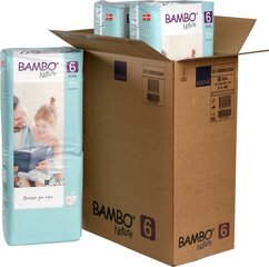 Bambo Nature 6, Luomuvaipat, 16+ kg, 120 kpl hinta ja tiedot | Vaipat | hobbyhall.fi