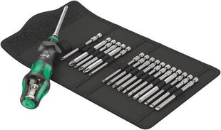 Wera Kraftform Kompakt Turbo setti: 1 ruuvitaltan kahva ja kärjet 89mm SL+PH+PZ+TORX+HEX, 18 kpl hinta ja tiedot | Wera Kodin remontointi | hobbyhall.fi