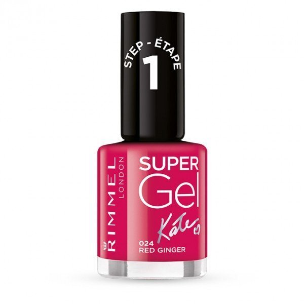 Rimmel London Super Gel By Kate STEP1 -kynsilakka, 12 ml, 024 Red Ginger hinta ja tiedot | Kynsilakat ja kynsienhoitotuotteet | hobbyhall.fi