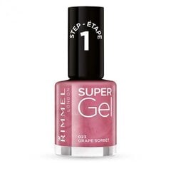 Rimmel London Super Gel STEP1 kynsilakka 12 ml, 023 Grape Sorbet hinta ja tiedot | Kynsilakat ja kynsienhoitotuotteet | hobbyhall.fi