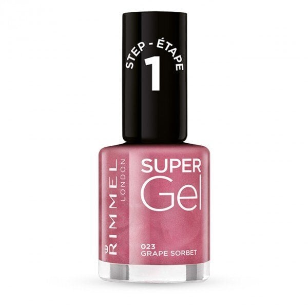 Rimmel London Super Gel STEP1 kynsilakka 12 ml, 023 Grape Sorbet