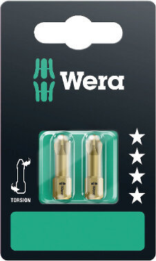 Wera 855/1 TH Vääntöterät PZ 2 x 25mm 2kpl hinta ja tiedot | Käsityökalut | hobbyhall.fi