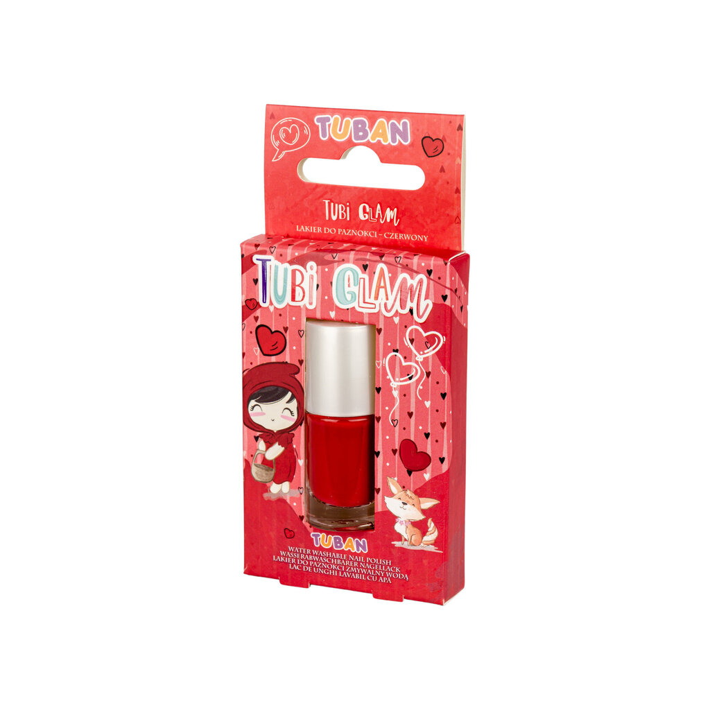 Tubi Glam - Kynsilakka lapsille - Punainen - 5ml, Tuban TU3465 hinta ja tiedot | Lasten ja äitiysajan kosmetiikka | hobbyhall.fi