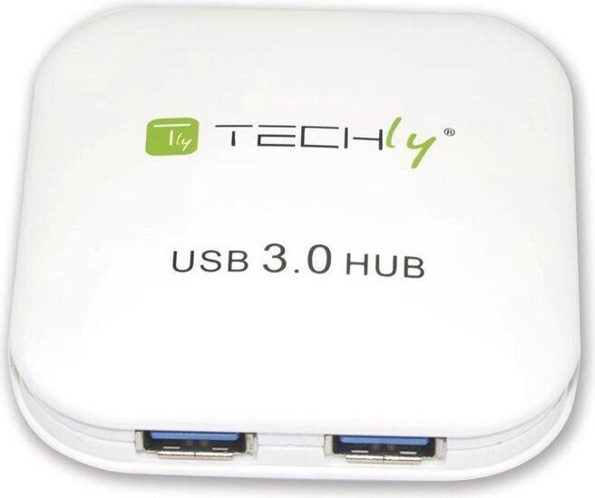 Techly Hub USB 3.0 Super-Speed, 4 ports, white hinta ja tiedot | Adapterit | hobbyhall.fi