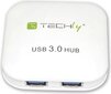 Techly Hub USB 3.0 Super-Speed, 4 ports, white hinta ja tiedot | Adapterit | hobbyhall.fi